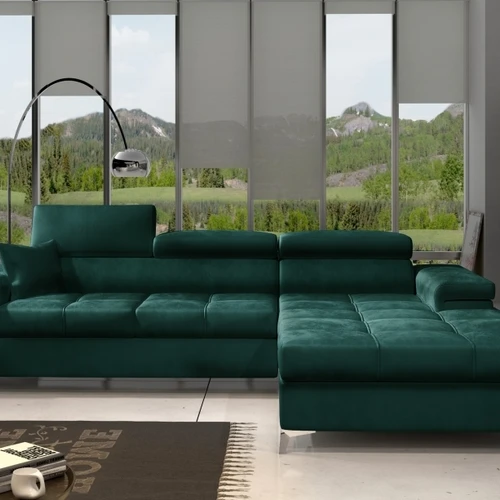 Minkštas kampas EL1636, žalias