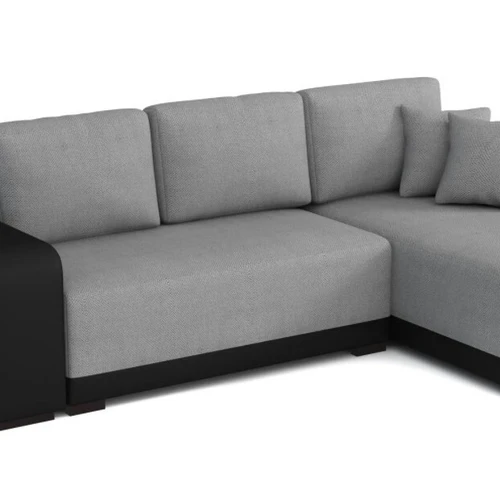 Minkštas kampas FINO, pilka/juoda