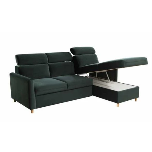 Ergonominė kampinė lova su patalynės konteineriu