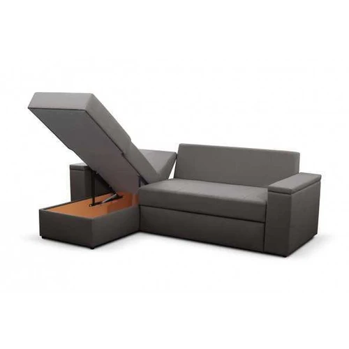 Patogi kampinė sofa su miegamuoju paviršiumi