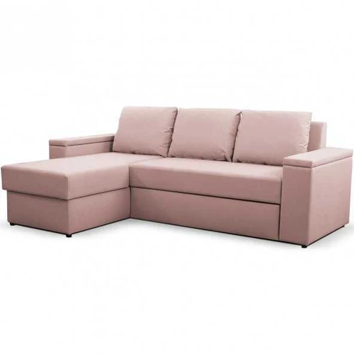 Moderni kampinė sofa-lova su spyruokliniu bloku ir miego funkcija