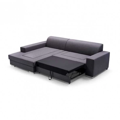 Kampinė sofė su miego funkcija, 260 cm pločio ir 177 cm gylio