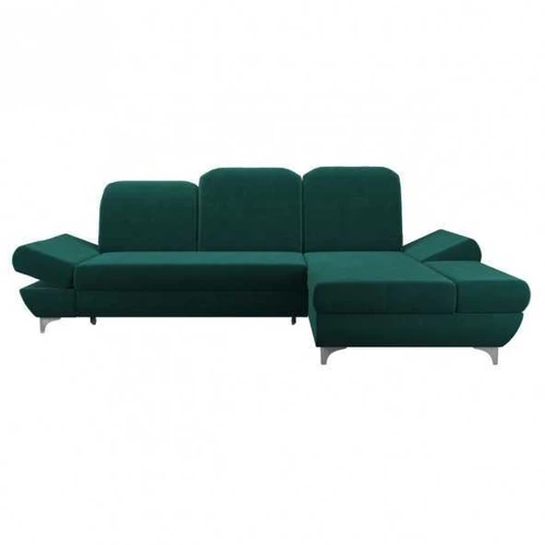 Moderni kampinė sofa su patalynės konteineriu
