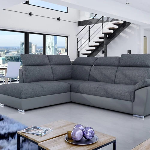 Minkštas kampas Loreto, pilka/pilka