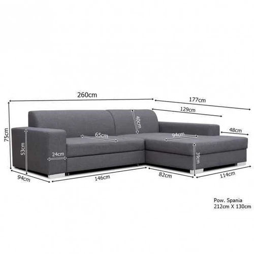 Ergonominė kampinė sofa su mediniu rėmu ir T30 putomis