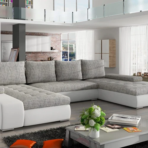 Minkštas kampas MARINO marga/balta