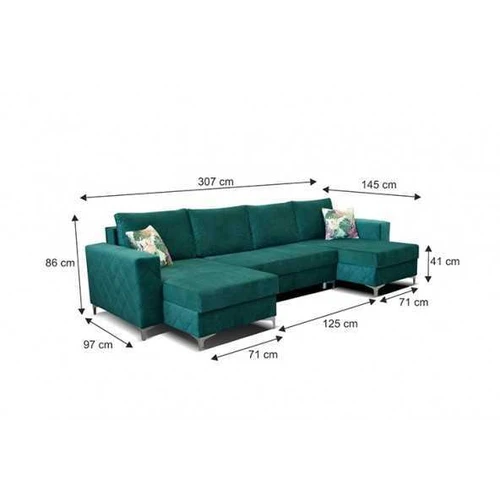 Ergonominė sofa su mediniu rėmu ir „Bonell“ spyruoklėmis