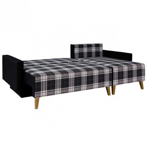 Medinio rėmo kampinė sofa su „Bonell“ spyruoklėmis