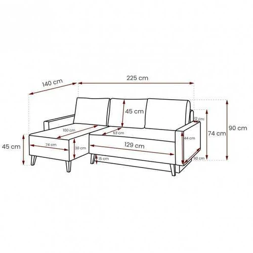 Sofa-krevetė su zigzaginėmis spyruoklėmis ir 24 mėn. garantija
