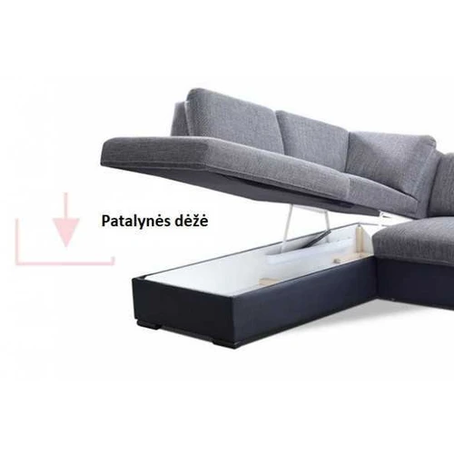 Didelio komforto minkštas kampas su miegojimo zona