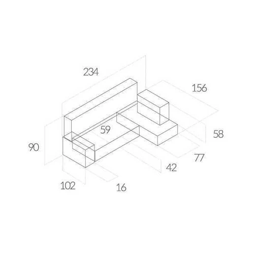 Platus 240 cm minkštas kampas su patalynės dėžėmis