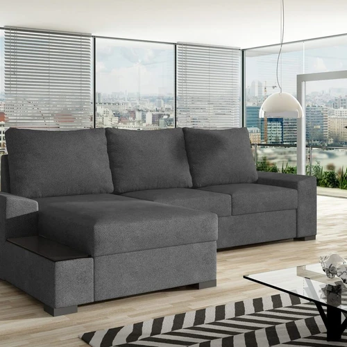 Minkštas kampas NEGRO, tamsiai pilka