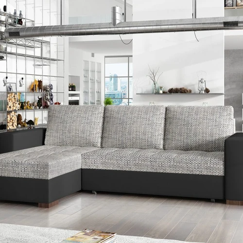 Minkštas kampas NEWARK, marga/juoda