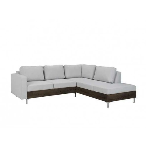 Ergonominė sofė su mediniu rėmu ir metalinėmis kojomis