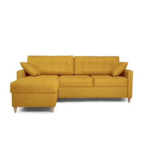 Minkšta kampinė sofa Kronos audiniu su mediniu rėmu