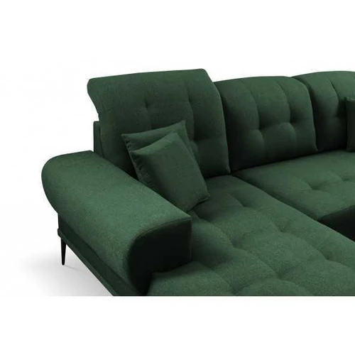 Moderni juodakojė sofa su „Bonell“ spyruoklėmis