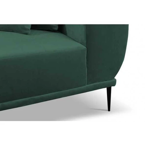 Moderni metalinėmis kojomis sofa su konteineriu patalynei