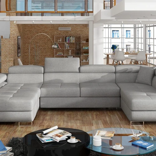 Minkštas kampas RODRIGO, šviesiai pilka