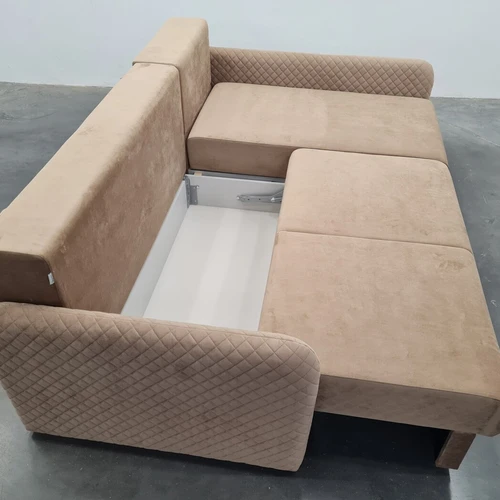 CASA Stone – minkštas kampas tamsiai smėlinės spalvos