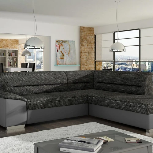 Minkštas kampas VERSO, tamsiai pilka/pilka