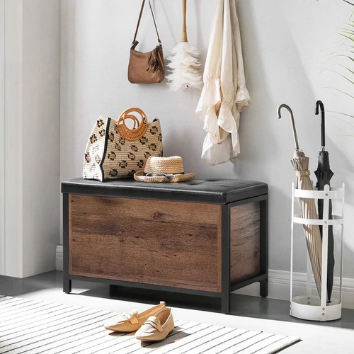 Kompaktiškas 80x40x50 cm krūtinės stalas su PU oda