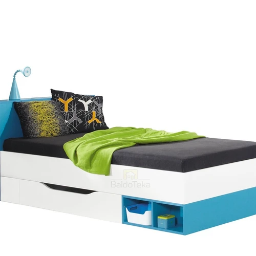 Balta ir geltona lova su universaliu montavimu