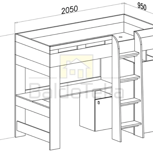 Balta ir geltona aukštos kokybės lova su pagrindu