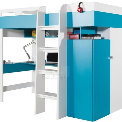 Ergonominis lovos rėmas su plokšte čiužiniui, balta ir geltona