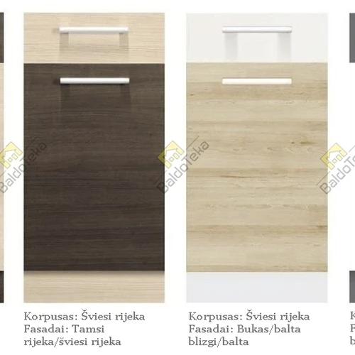 Plati 80 cm spinta su pasirenkamu fasadų dizainu