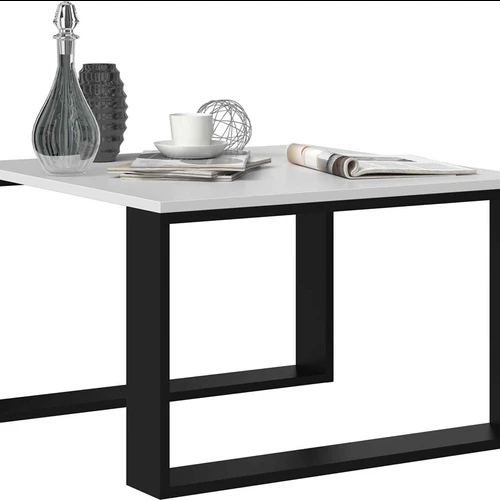 Modernus kavos staliukas, juodas/baltas