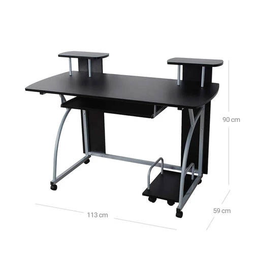 Modernus VASAGLE kompiuterio stalas su klaviatūros lenta