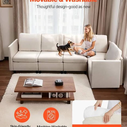Patogi sekcijinė sofa su kempine