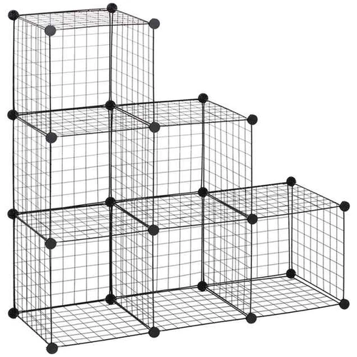 Modulinė batų lentyna Homcom 109x37x109cm., juodos spalvos