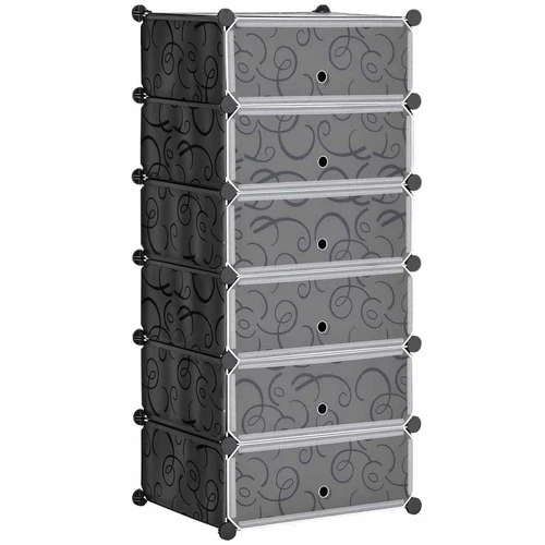 Modulinė batų spinta Homcom 49x36,5x108cm., juodos spalvos