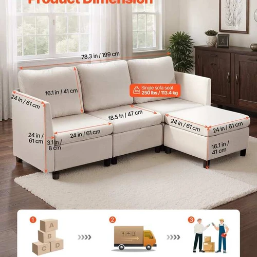 Modulinė sofa pritaikoma pagal poreikius