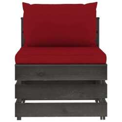 Modulinė- vidurinė sofos dalis su pagalvėlėmis mediena. - Foteliai, sofos
