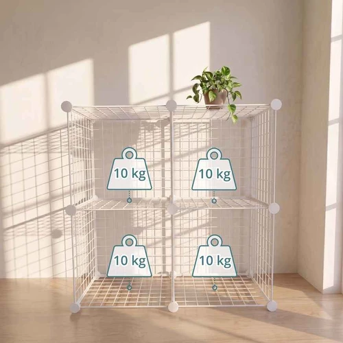 Modulinis lentynos kubas Relaxdays, 1 kubas, Balta, 37 × 75 × 37 cm - Lentynos