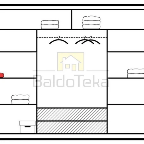 Plati veidrodinė spinta 250 cm slyvos atspalviu