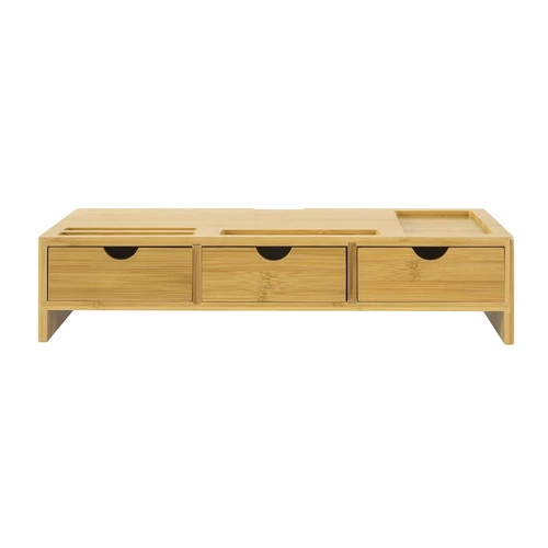 Monitoriaus stovas 51x25x11,5cm., šviesiai rudos spalvos