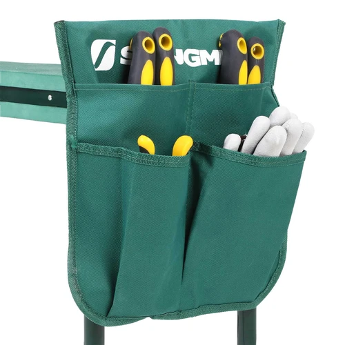 Sulankstomas suoliukas su patogiu įrankių laikikliu