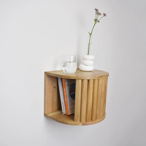 Skandinaviškas ąžuolinis staliukas su kieto vaško aliejumi