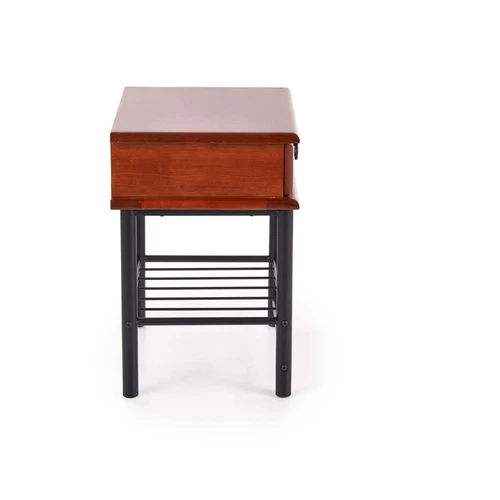 Tvarkinga juodos spalvos spintelė su medžio masyvo pagrindu