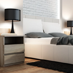 Tvarkinga medžio drožlių plokštės spintelė su PVC kraštais