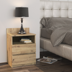 Erdvi naktinė spintelė su PVC dengtais kraštais