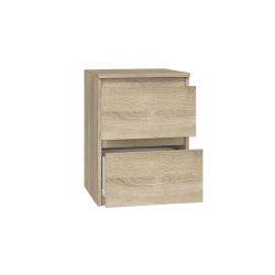 Kompaktiška naktinė spintelė su dviejų stalčių