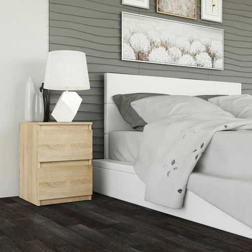 Moderni ąžuolo spalvos spintelė su PVC apdaila