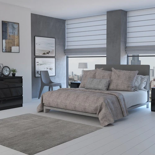 Ritininiai metaliniai bėgeliai dviejų stalčių spintelėje