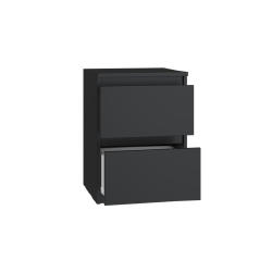 Moderni juoda MDP spintelė su PVC kraštais