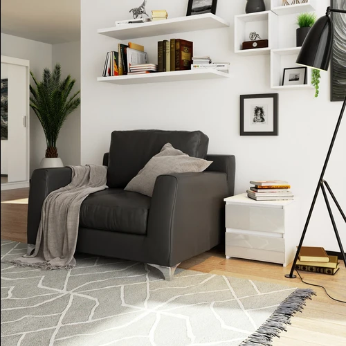 Elegantiškas CL2 naktinis staliukas su blizgančiu fasadu