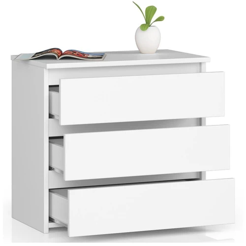 Funkcionalus naktinis staliukas su trimis stalčiais